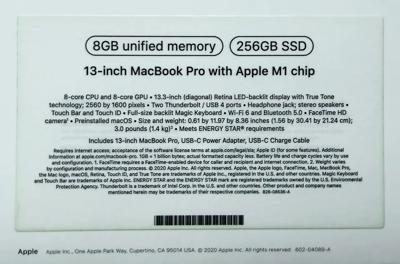 Macbook pro m1 13 polegadas touch bar 8gb / 256gb LOJA FÍSICA