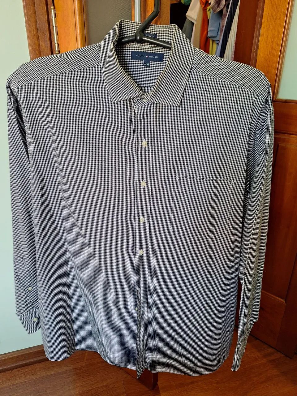 camisa social tommy hilfiger xadrez gg - Foto 5