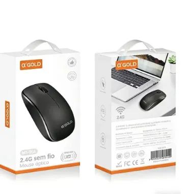 Mouse Wireless A'gold Compacto 2.4g Sem Fio Ms-05a Preto
