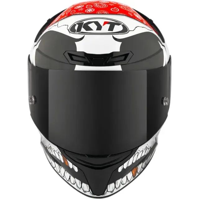 Capacete KYT TT Course Pirate - Preto/Branco/Vermelho
