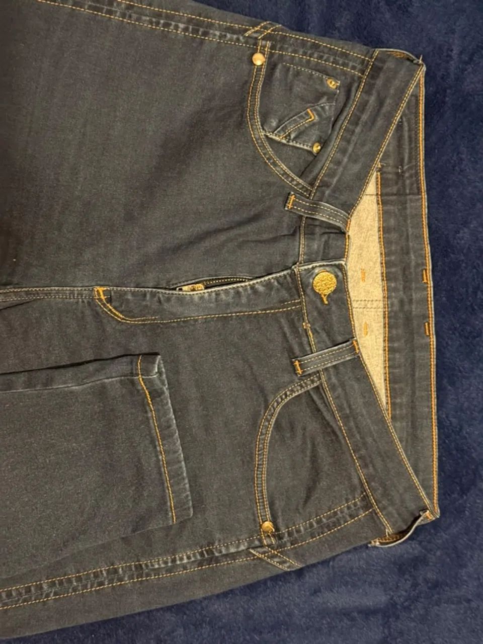 Calça jeans c/ lycra azul - Foto 3