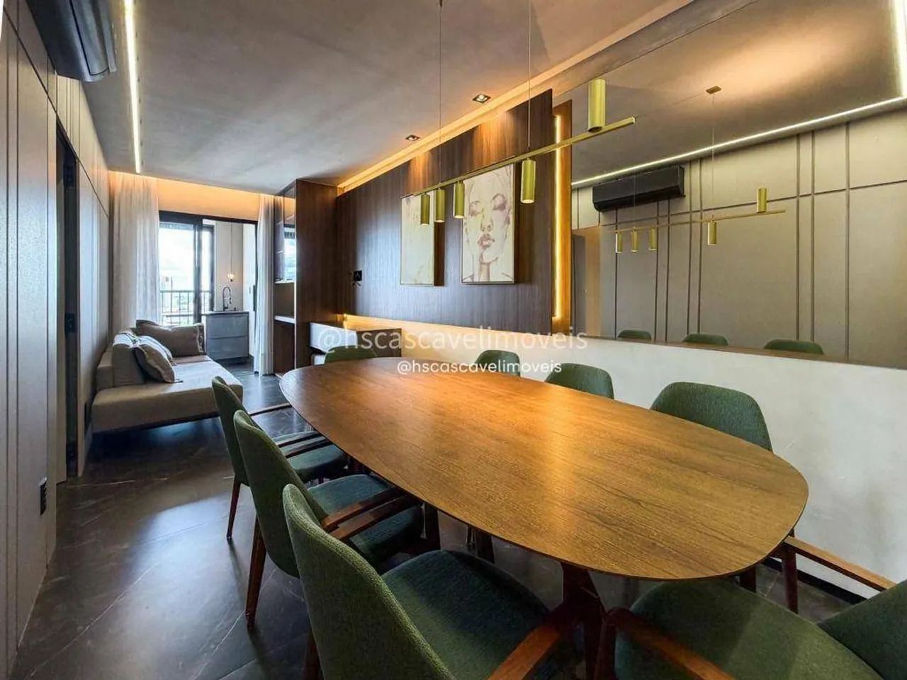 Apartamento mobiliado com suíte + 1 quarto no Centro de Cascavel - PR!
