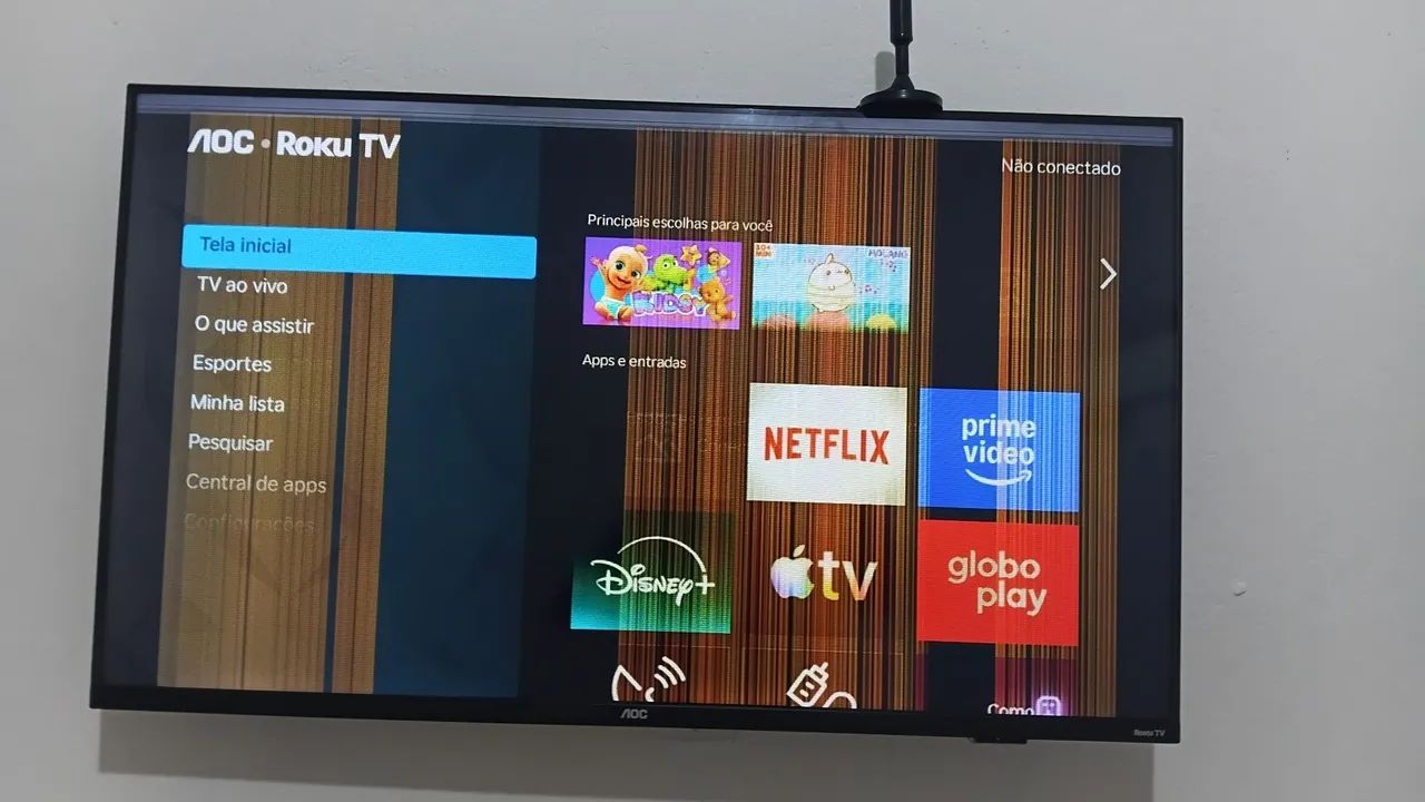 Vendo TV AOC 43 polegadas para retirada de peças 