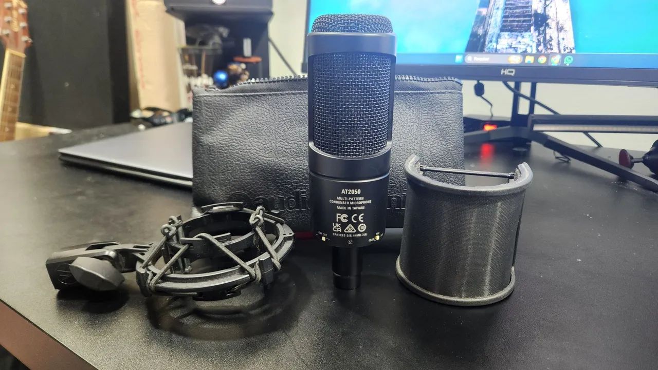Microfone Audio-Technica AT2050 + Pro Tools + Cabo XLR balanceado
