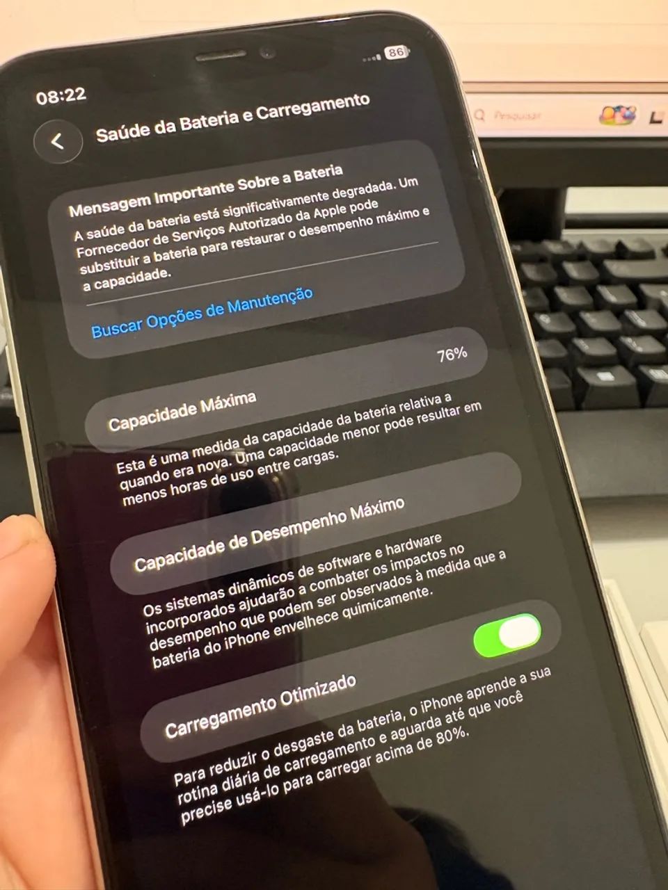 iPhone 11 64GB Branco - Todo original e funcionando perfeitamente - Foto 3