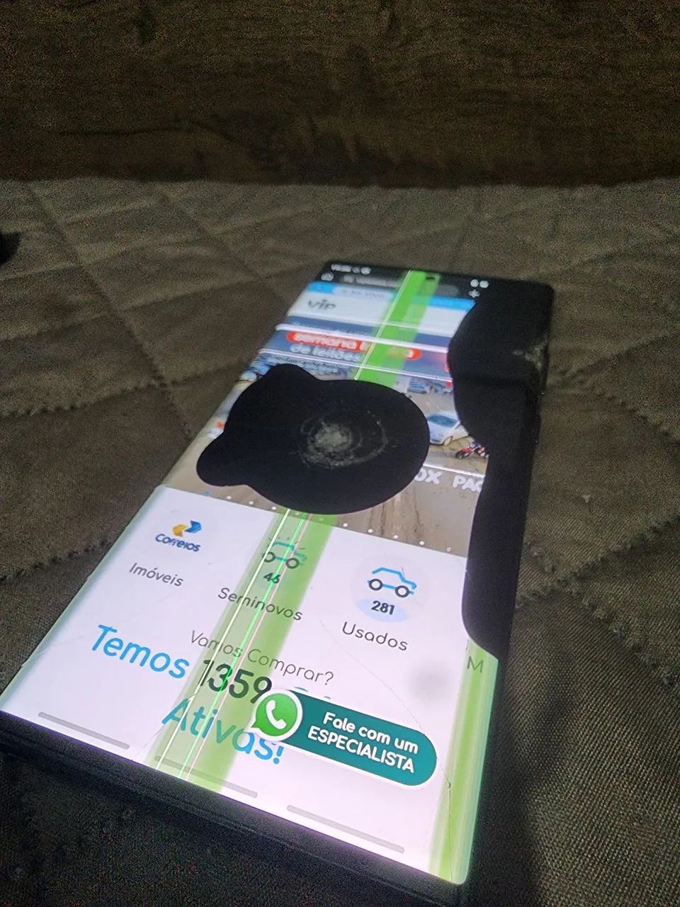 Note 20 ultra (defeito na tela)