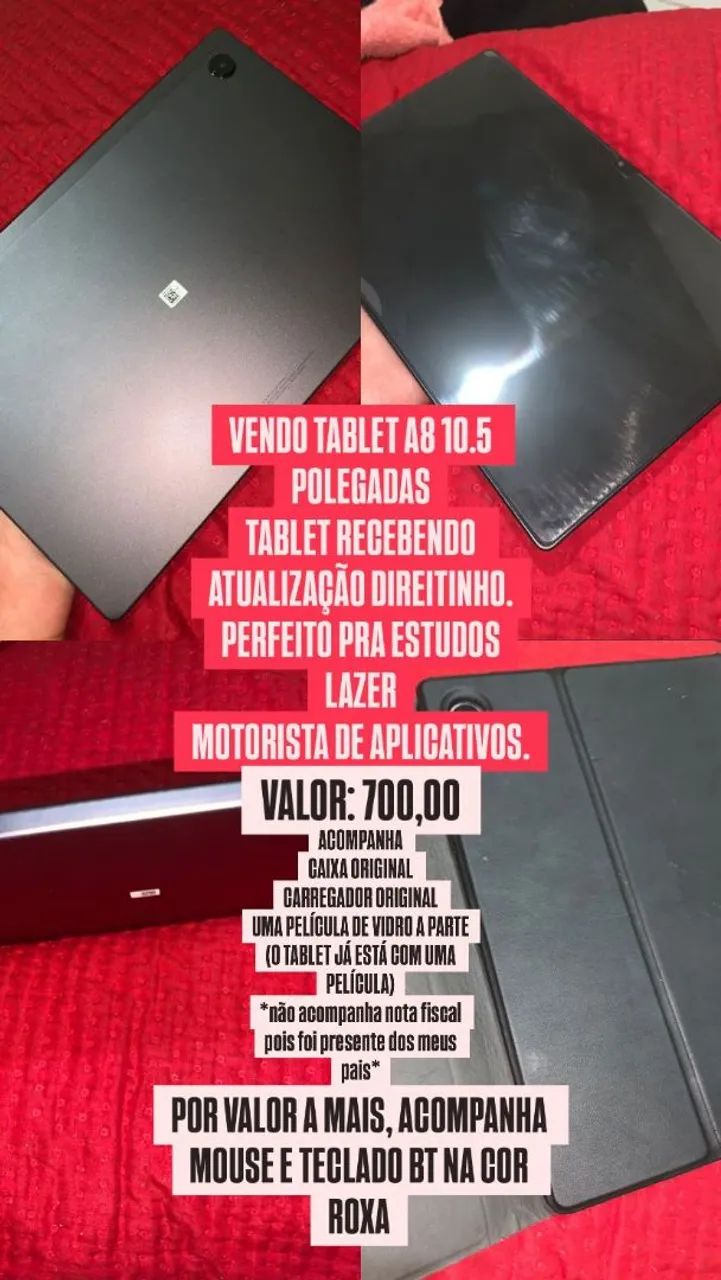 TABLET SAMSUNG A8 10.5 POLEGADAS EXTREMAMENTE CONSERVADO  