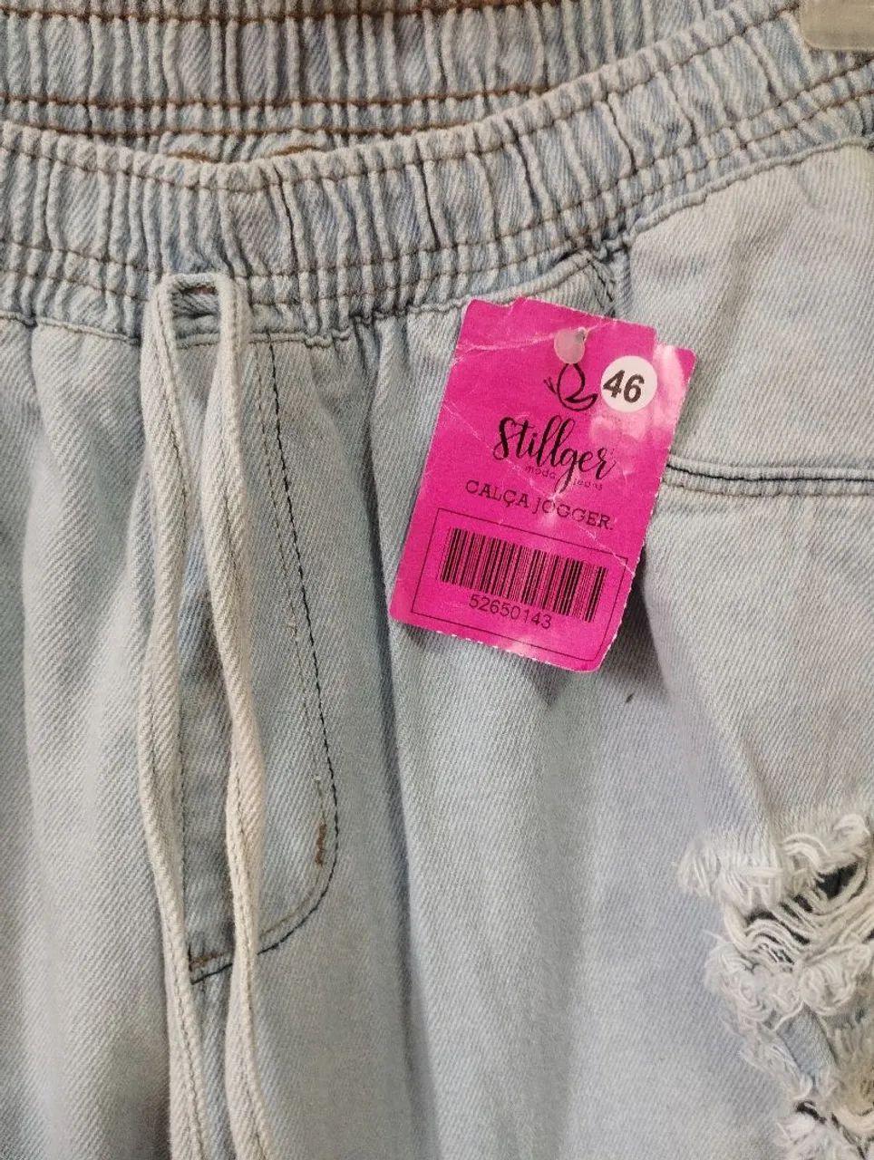 Calça jeans destroyed jogger nova n.46 - Foto 4