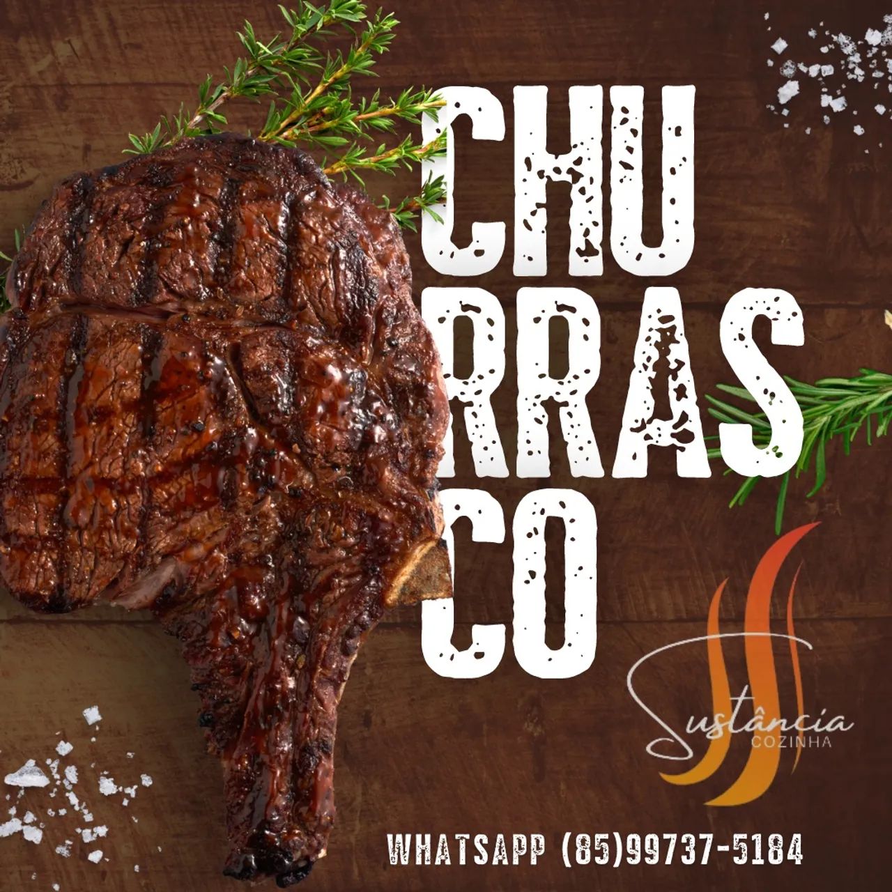 Churrasqueiro profissional. (Churrasco + guarnições )