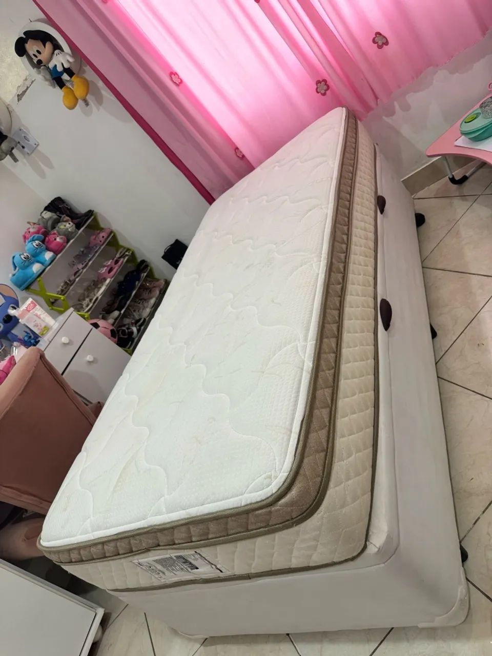 Cama box baú solteiro com colchão  - Foto 5