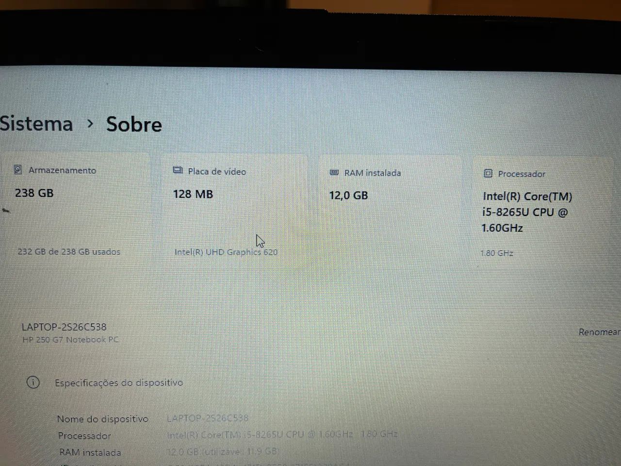 Notebook Intel Core i5 - 1.80GHz - RAM 12GB  - Foto 3