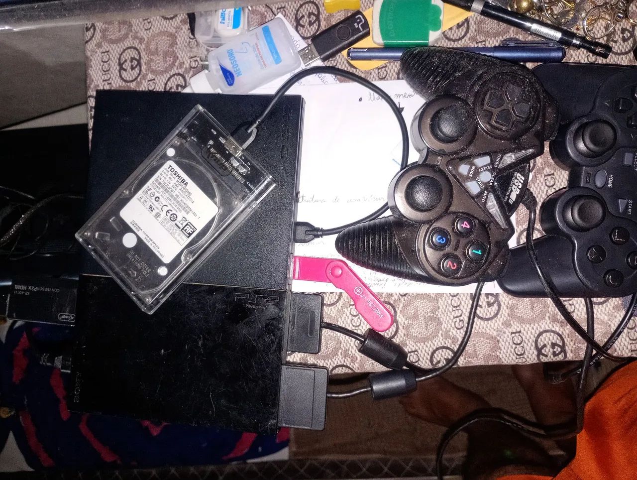 PS2 com 100 jogos no HD externo 