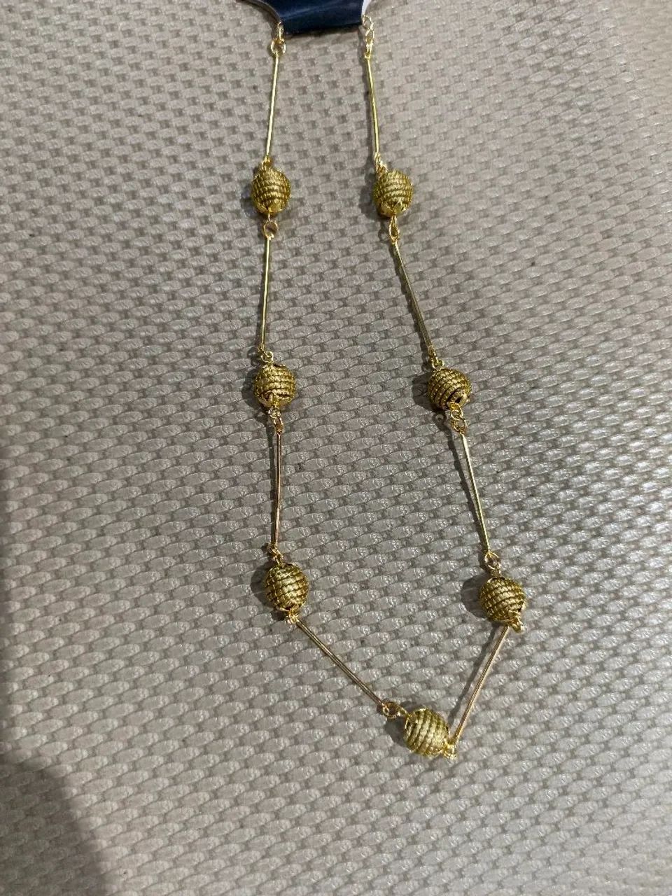 Colar em semi jóia com pingentes de Capim dourado  - Foto 4