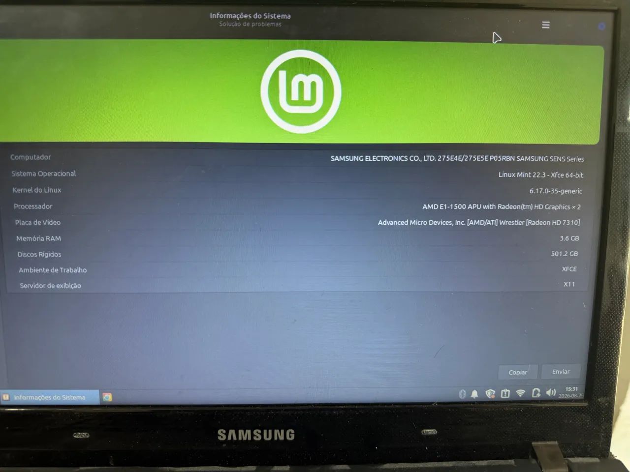 Notebook Samsung NP275E4E 14 | 4GB RAM | Linux | Conservado  - Foto 4
