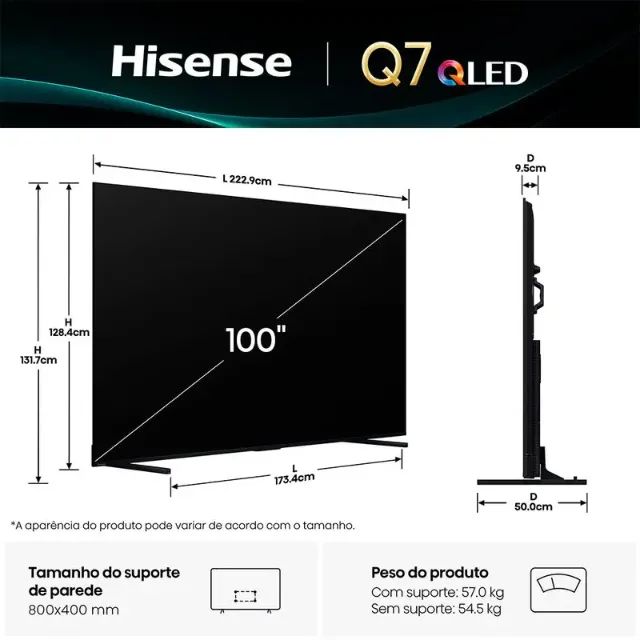 Smart TV Hisense 100 Polegadas, Nova, Lacrada, Nota Fiscal - Foto 2