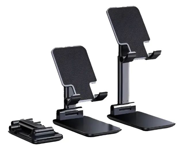 Suporte Para Celular E Tablet Dobrável Ajustável Apoio Mesa - Foto 3