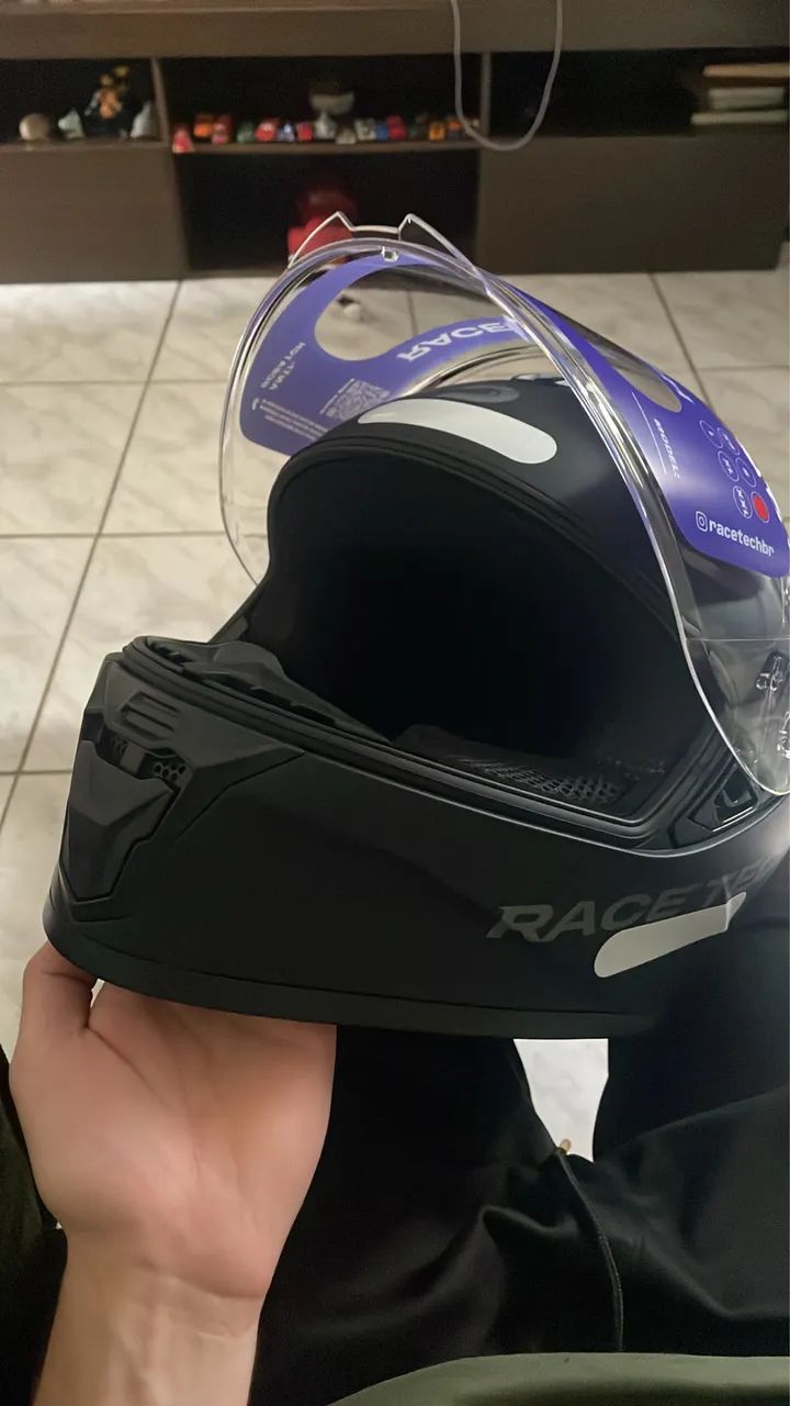 Capacete RACE TECH HIT 58 BLACK - Foto 3