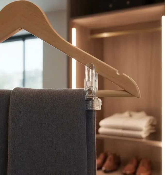 50 Presilhas Acrílicas de Cristal para Cabides - Foto 2