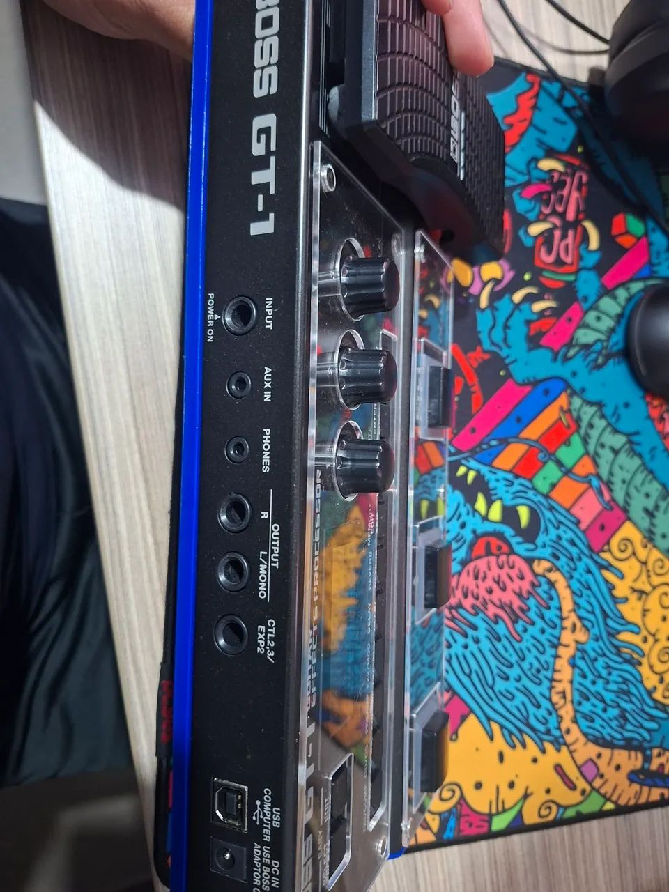 Boss GT-1 (case, fonte, presets workship e johny Magra, chocolate