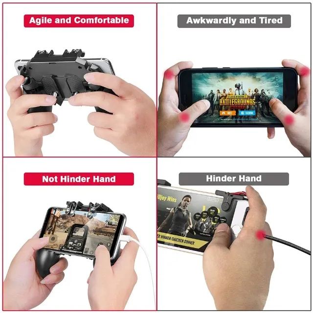 Gamepad ak77 com 4 gatilhos e cooler para celular - Foto 5