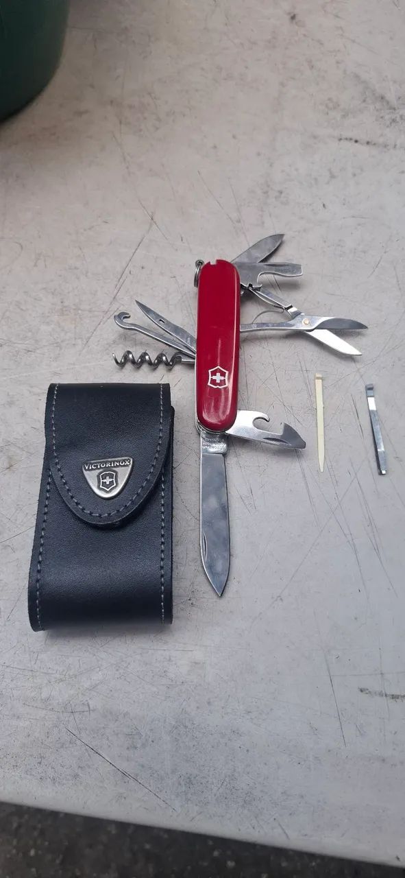 Canivete victorinox com bainha de couro - Foto 2
