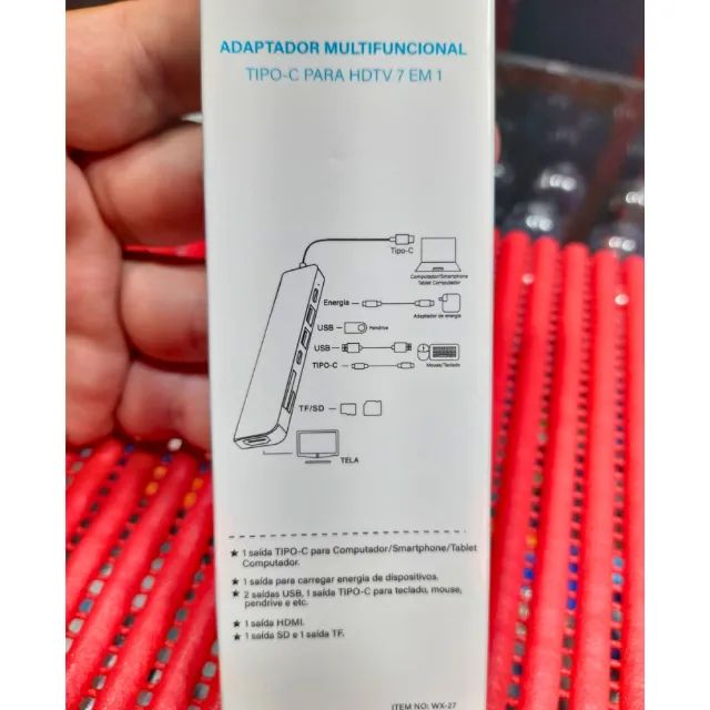 Adaptador Multifuncional Tipo C para HDTV 7 em 1 - Foto 2