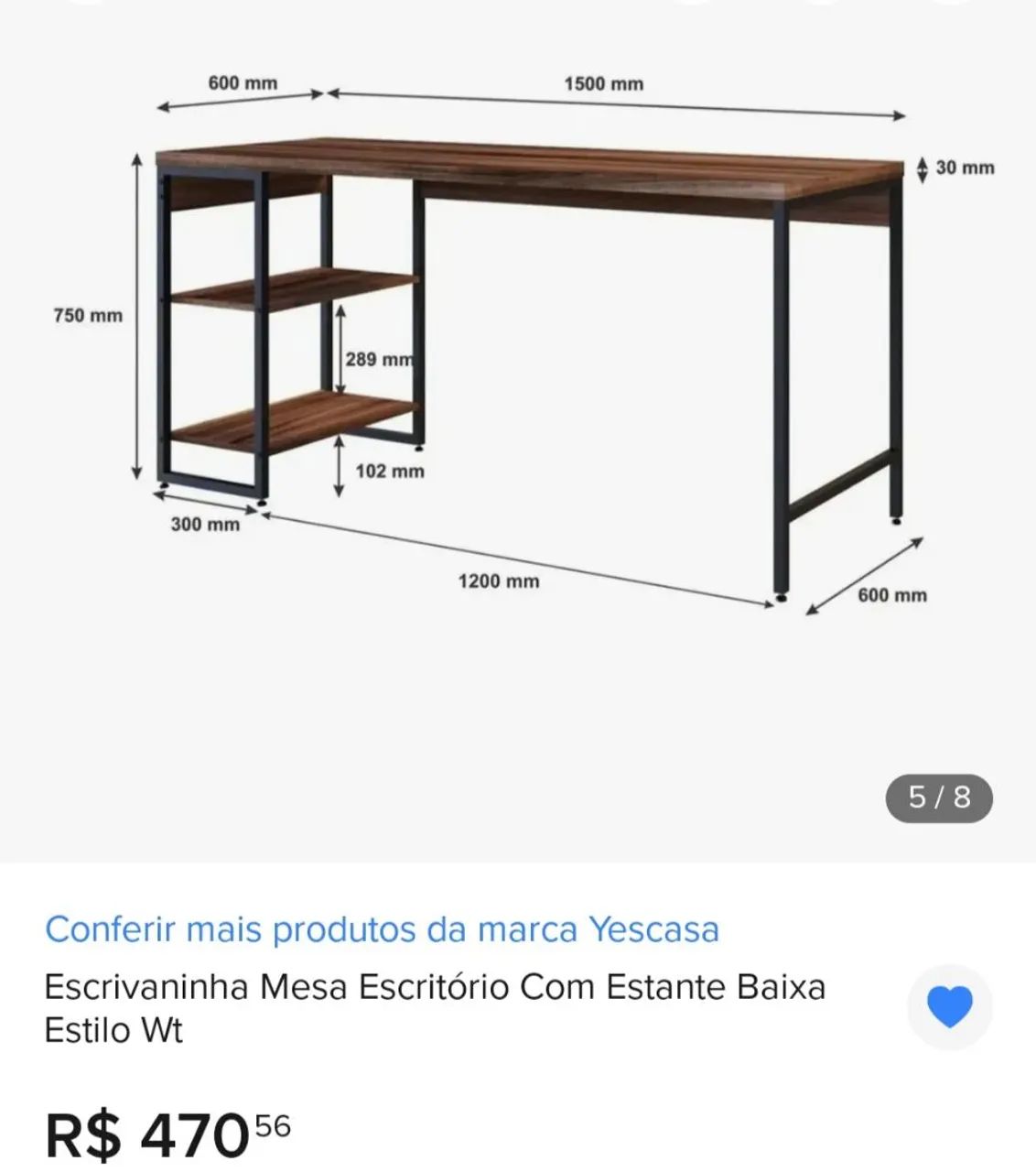 Escrivaninha em madeira - Foto 4