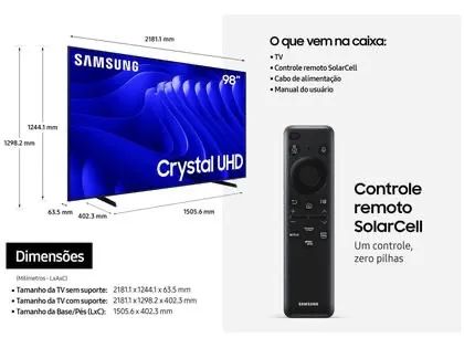 Smart TV 98 Polegadas Crystal NOVA 