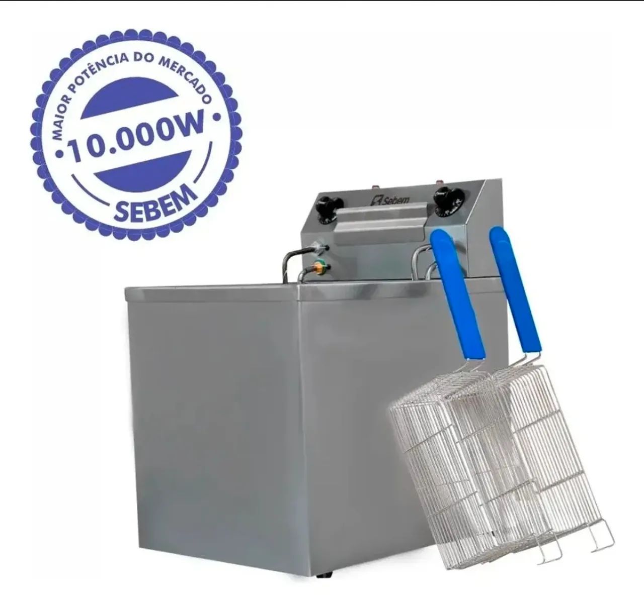 Fritadeira Elétrica Industrial Zona Fria Sebem 10.000w Inox - Foto 2