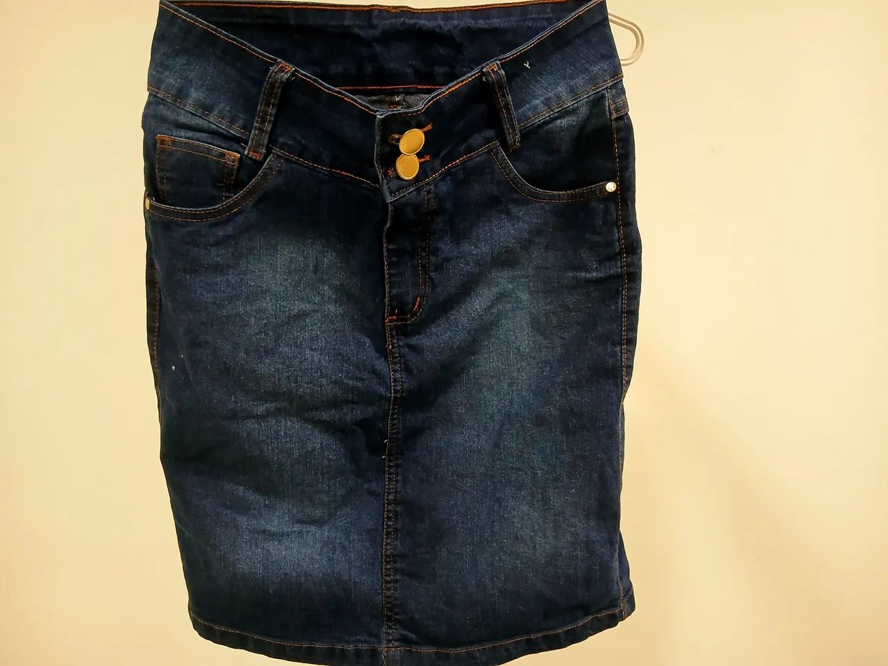 Saia jeans azul tamanho 40