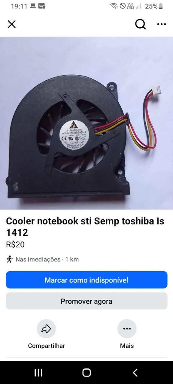 Cooler notebook Semp Toshiba Is1412