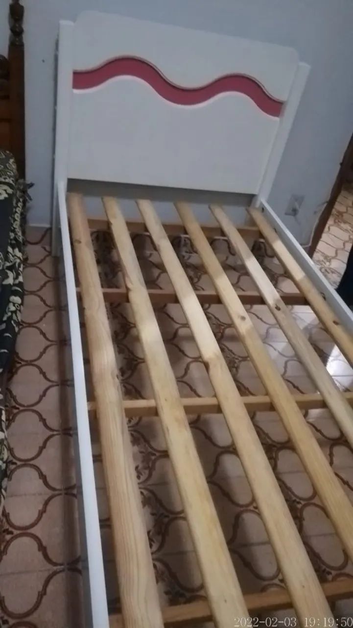 Cama de solteiro laca branca  - Foto 3