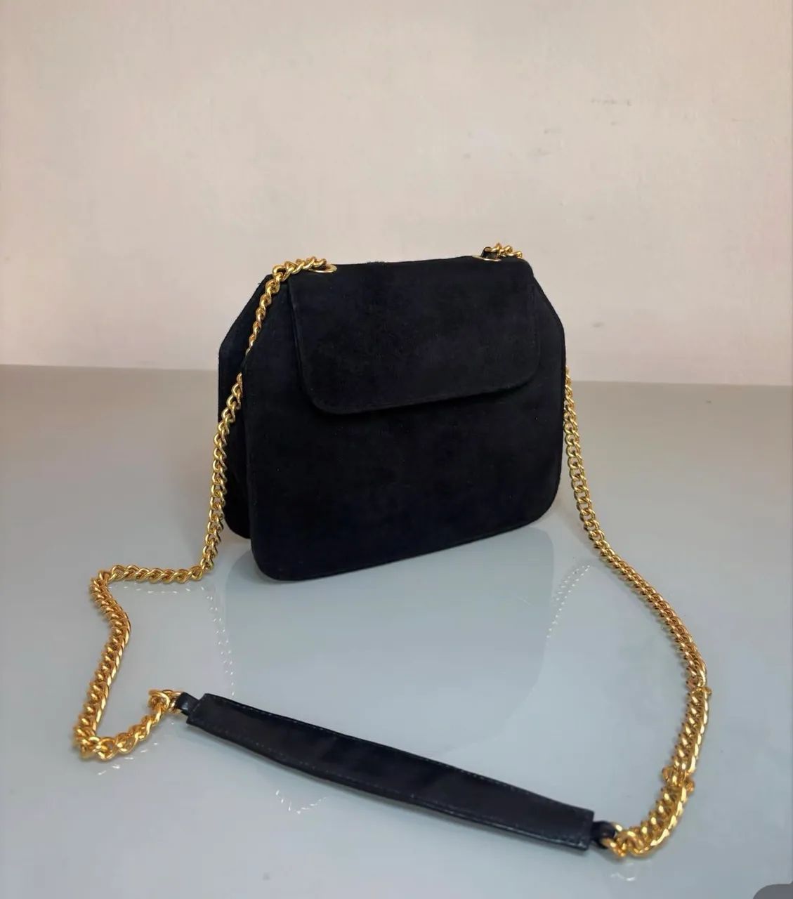 Bolsa preta de festa camurça  - Foto 2