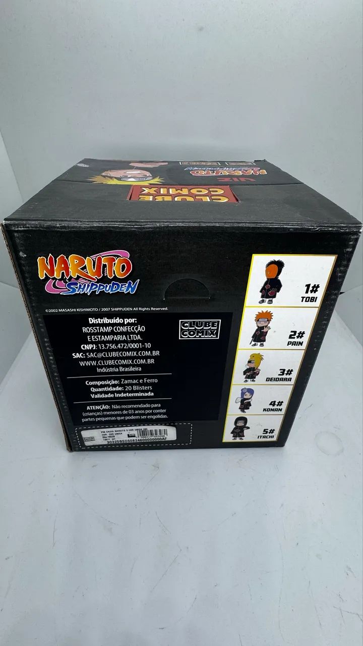 Caixa com 20 botons Naruto sortido 99.00