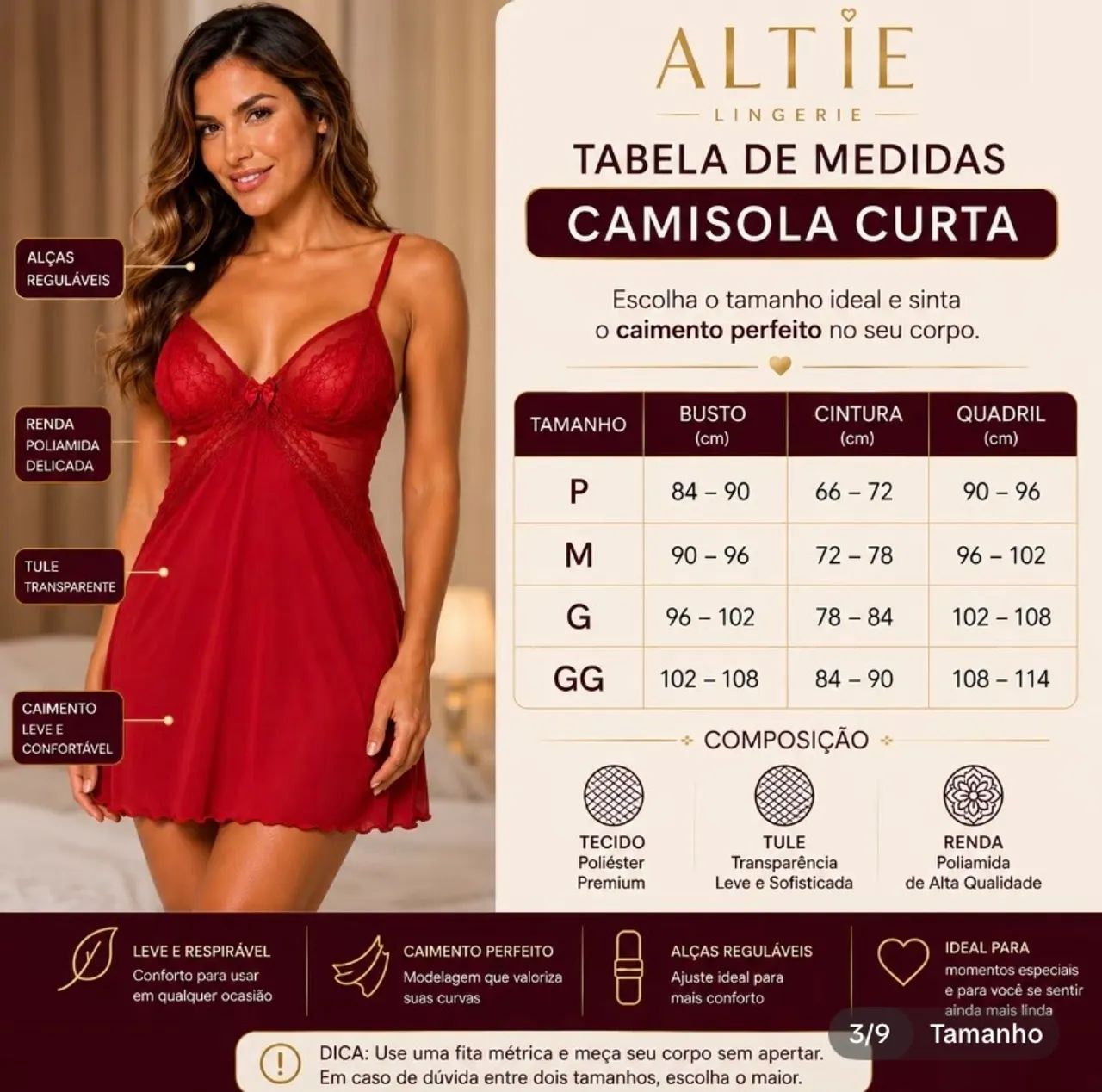 Camisola de renda sexy  - Foto 2