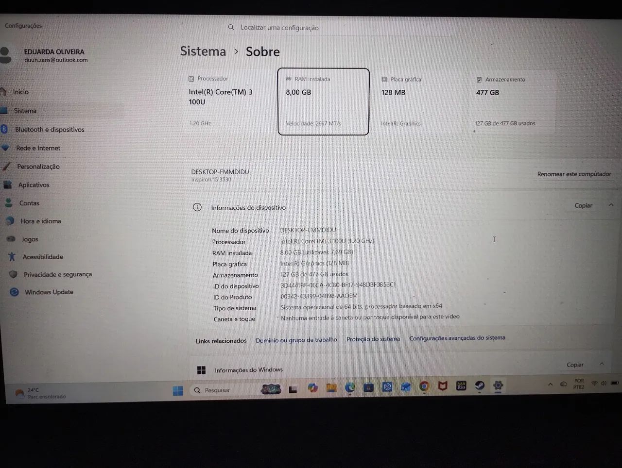 Notebook Dell 15 Polegadas Intel Core  - Foto 5