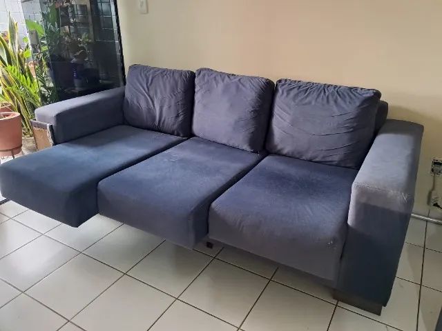 Sofá retrátil com 3 lugares