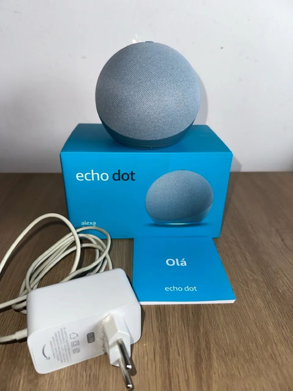 Amazon Echo Dot 4ª Geração Azul - Completa com Caixa - Foto 2