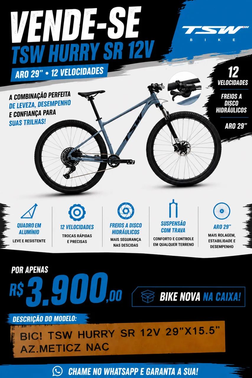 Vendo bicicleta nova na caixa 