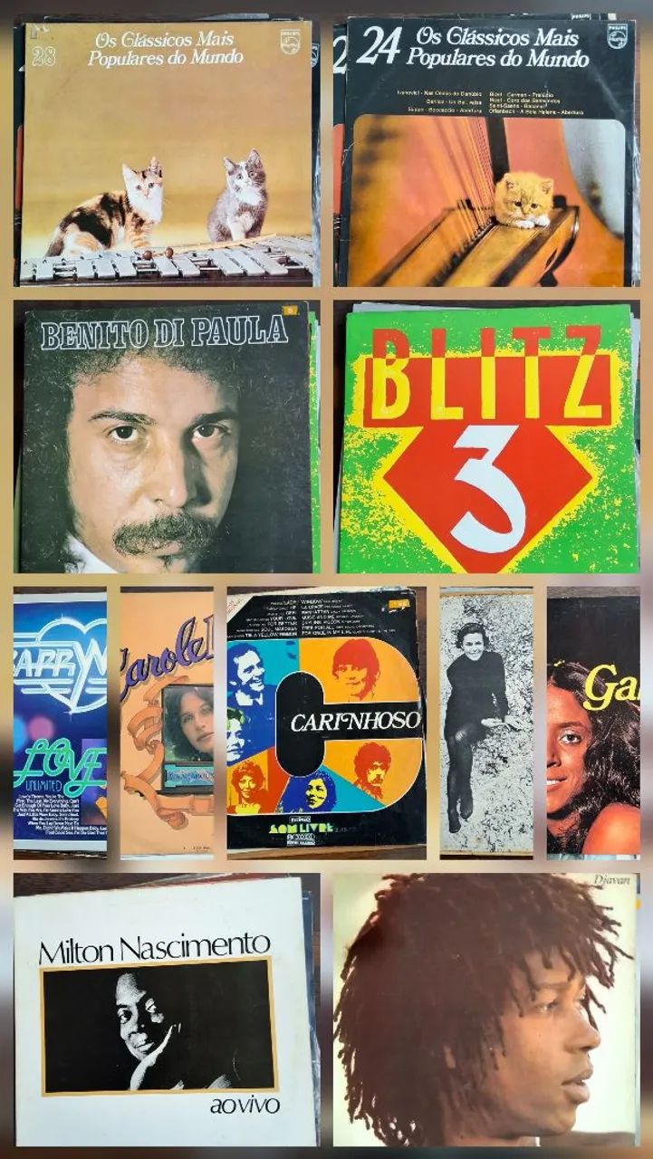 Lote de 250 Discos de Vinil LP