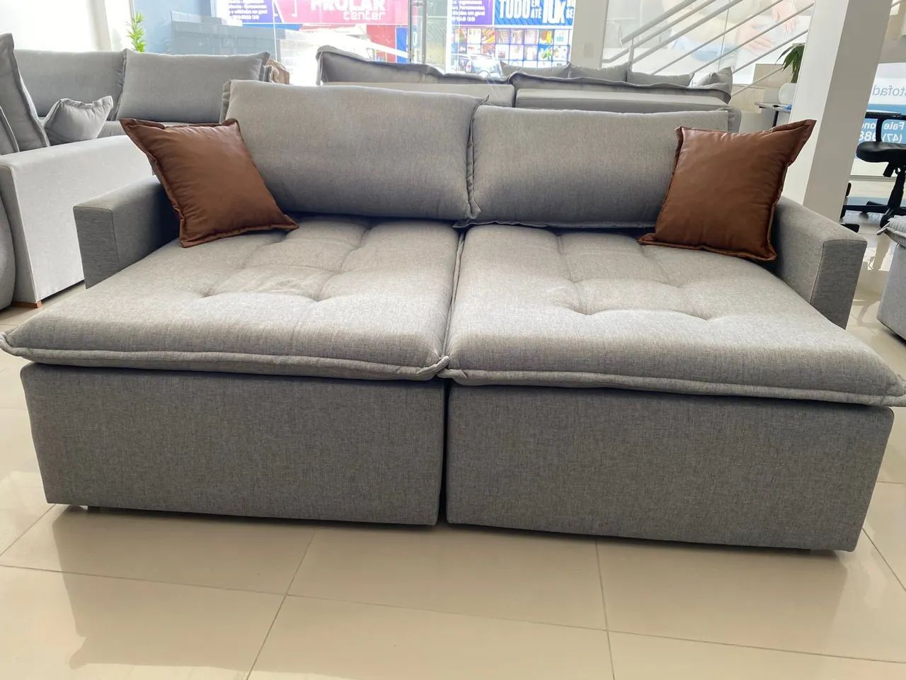 Sofá que aproveita muito seu espaço slim - Foto 3