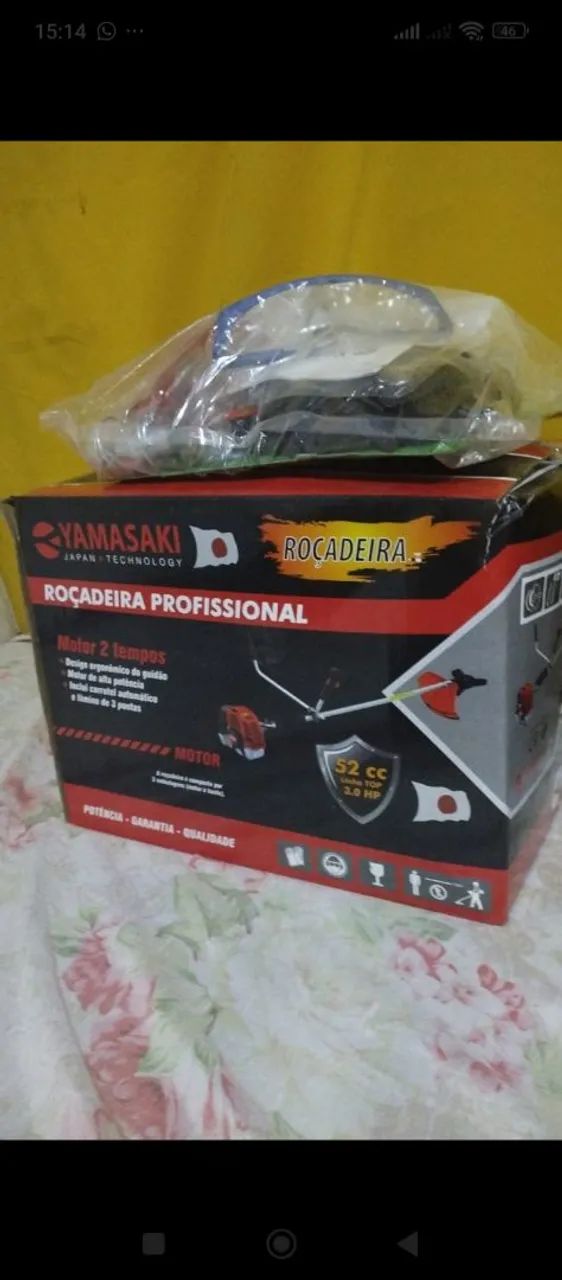 Roçadeira a gasolina Yamasaki nova completa  - Foto 3
