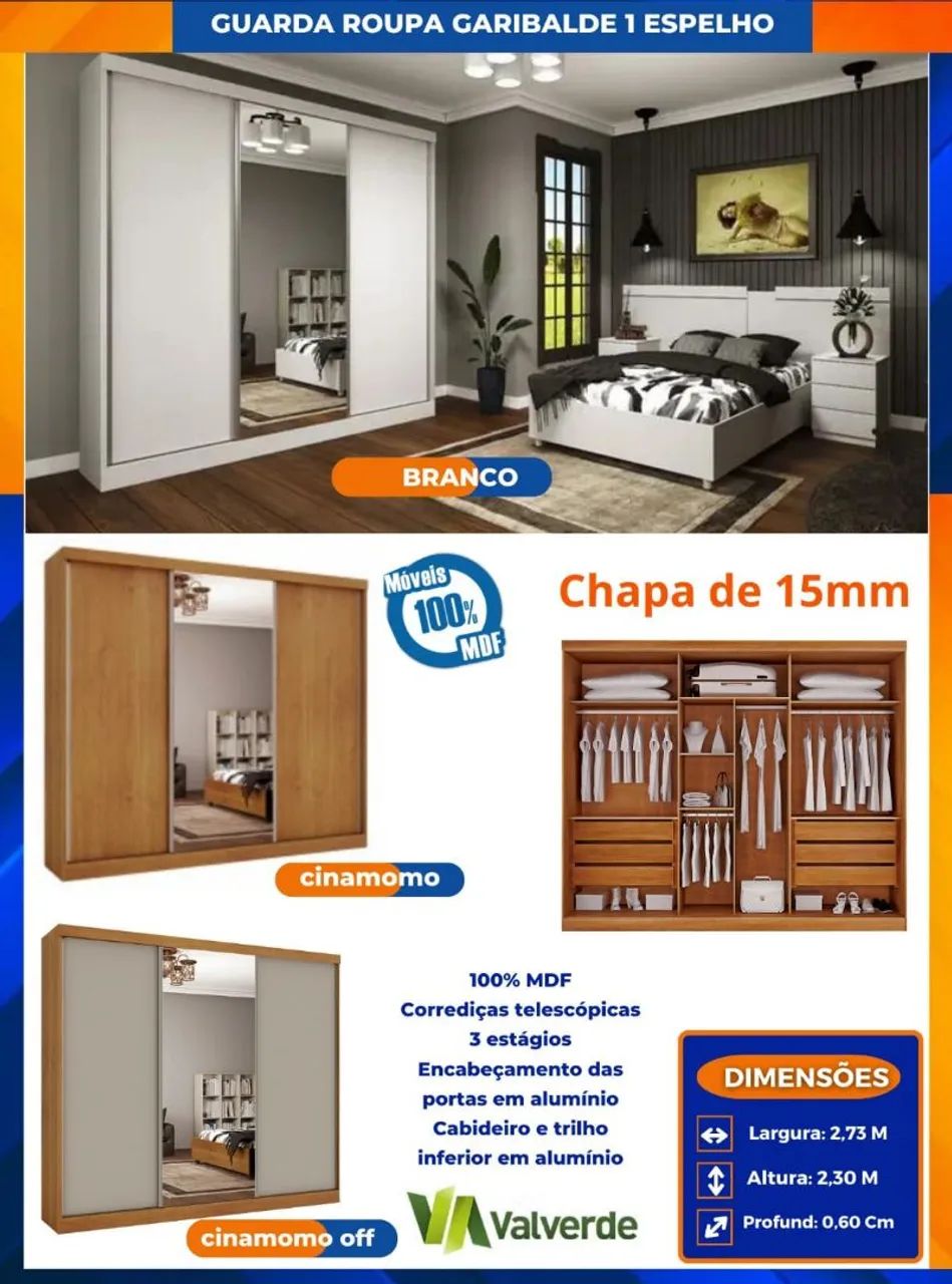 Guarda roupa MDF 