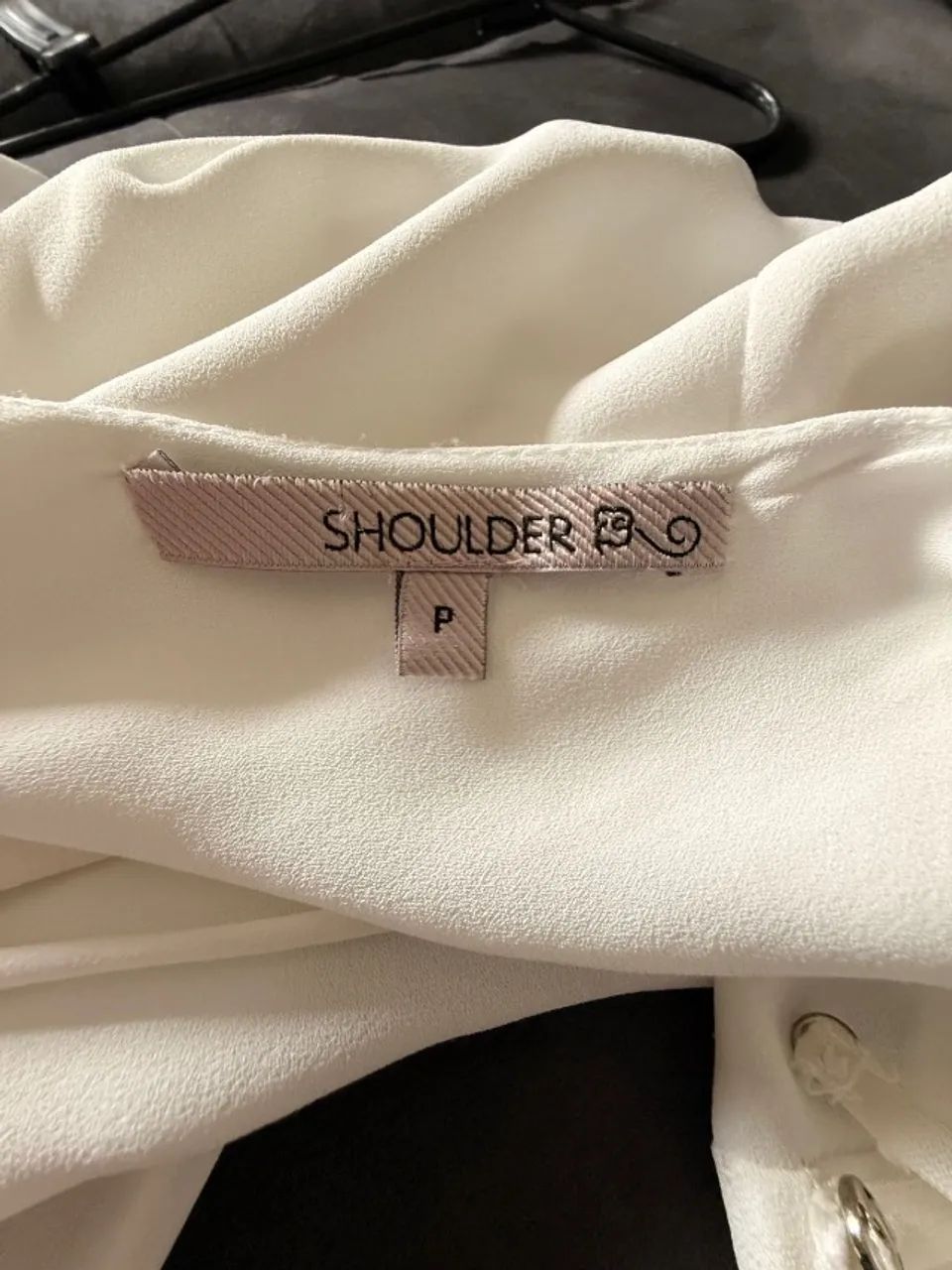Vestido SHOULDER, off white, franjas - Foto 4