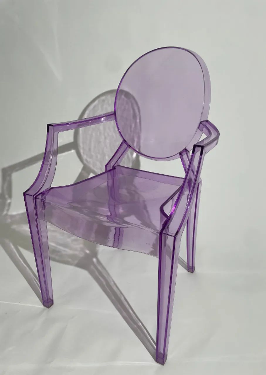 CADEIRA TRANSPARENTE ROXO - Foto 2