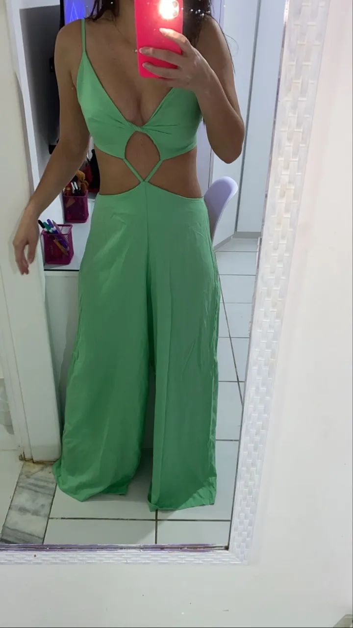 Macacão longo verde