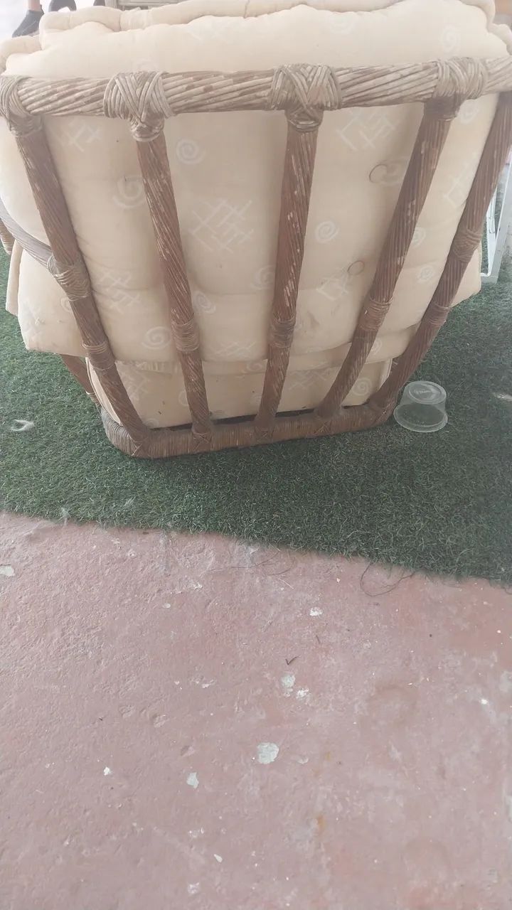 Poltrona vime com almofadas  - Foto 4
