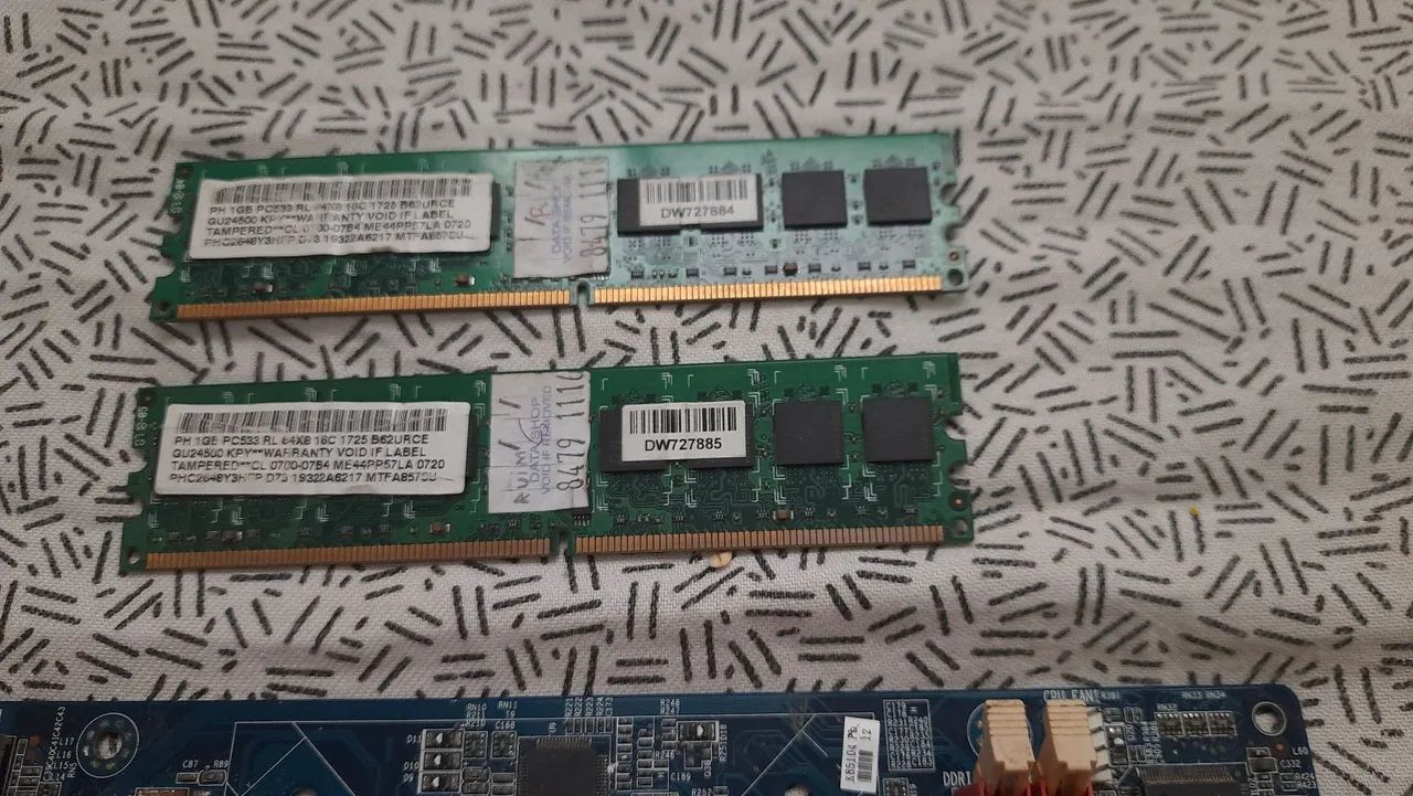 Lote de placas ddr2 e ddr1 + processador e ram  - Foto 4