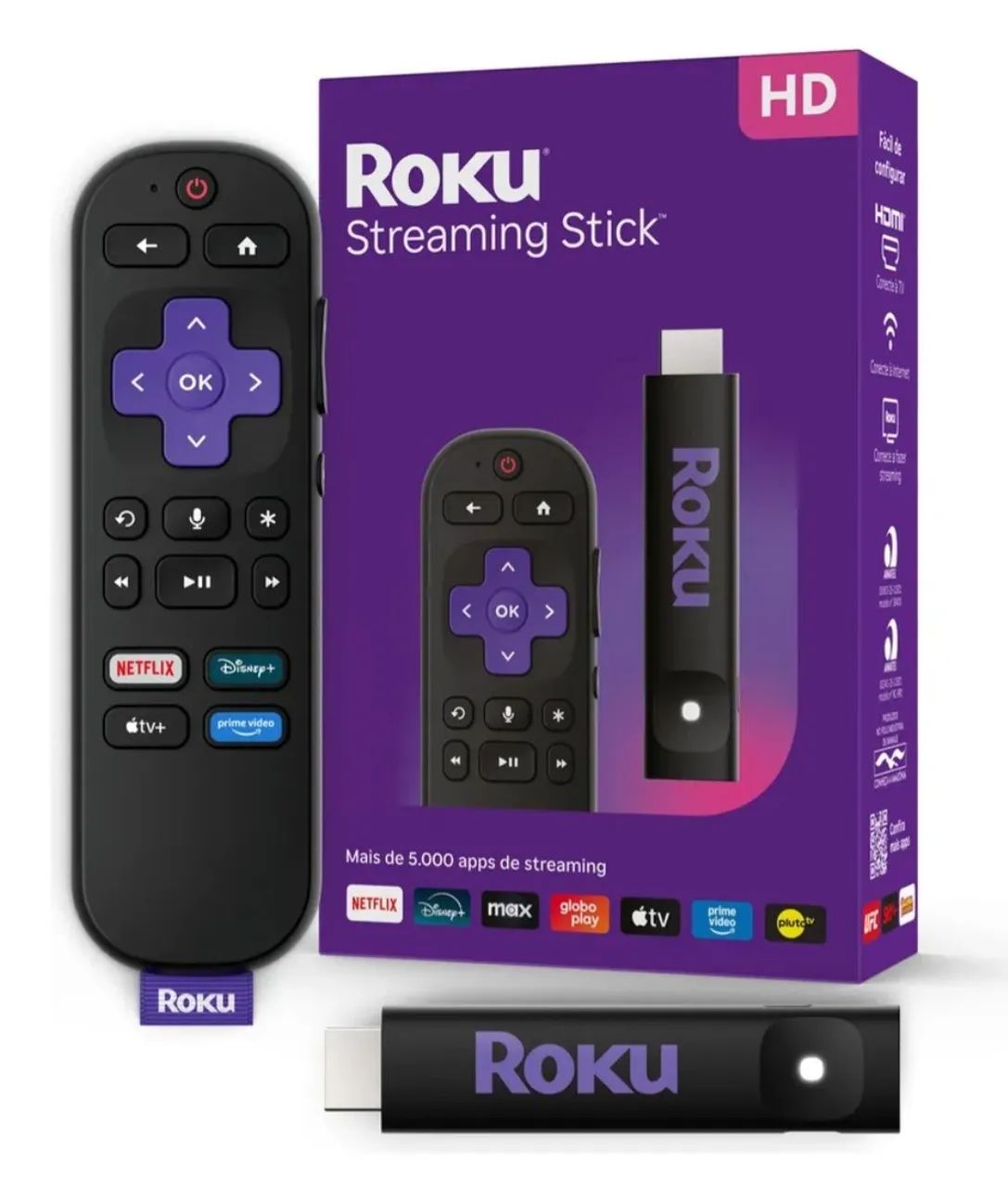 TV BOX Roku Streaming Stick 3° Geração...