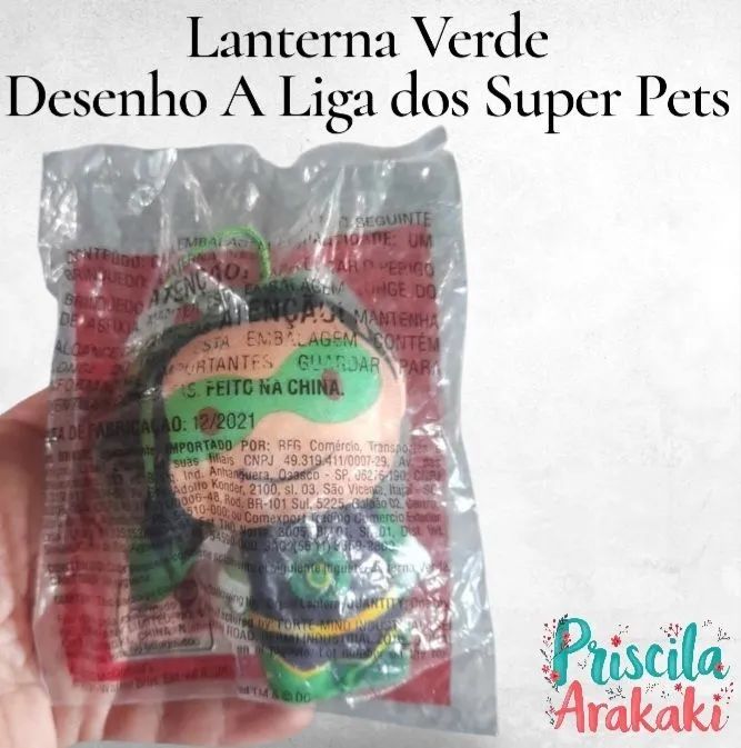 Pelúcia Lanterna Verde coleção mcdonalds A Liga dos Super pets 2022